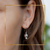 Pomegranate Ball Earrings with holes