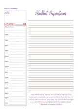 2026 Set-Apart WEEKLY Planner