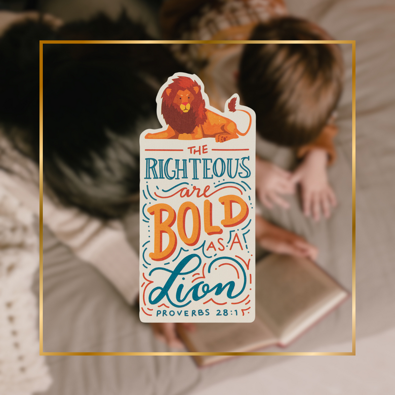 Bold As A Lion Bookmark Proverbs 28:1