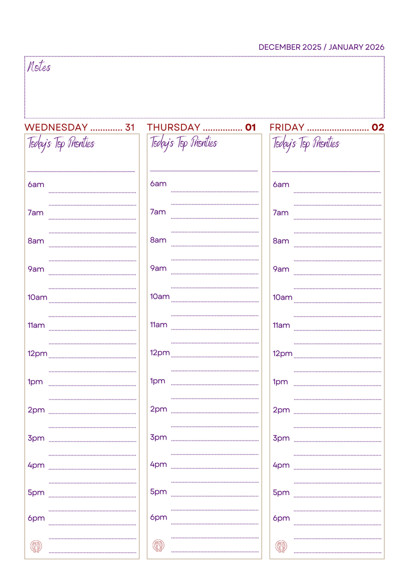 2026 Set-Apart WEEKLY Planner