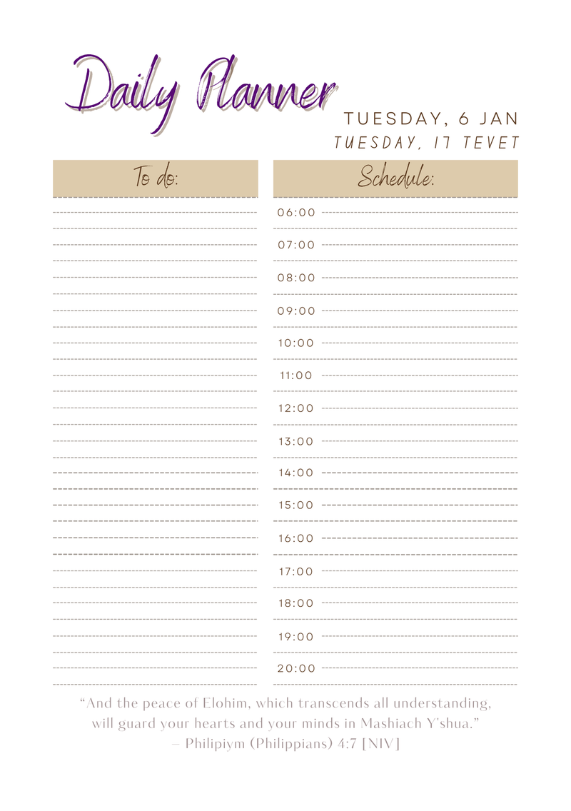 2026 Set-Apart DAILY Planner