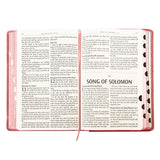 KJV Pink Hearts Faux Leather Flexcover Kids Bible Large Print