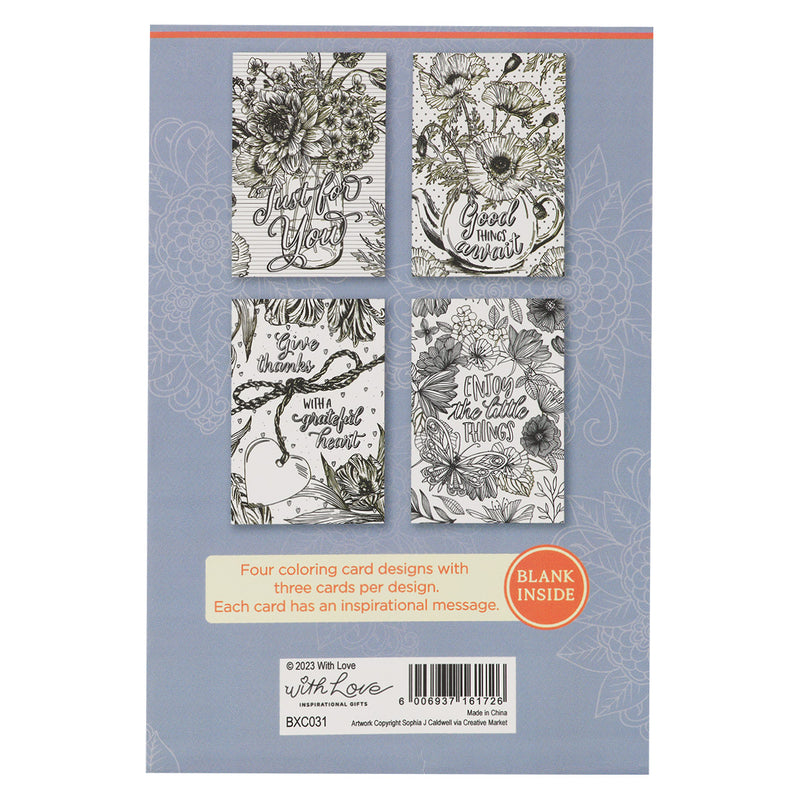 Just For You Colouring Greeting Card Set With Envelopes
