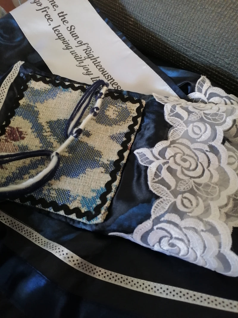 SLM Blue Rose Prayer Shawl